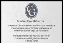 SEPELIOS CASA GUTIÉRREZ: NUEVA DIRECCION Y NUEVO TELÉFONO