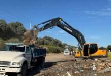 Limpiar y ensuciar. En el corredor de la Ruta 8, entre Parque Sakura y Parada Robles.