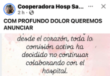 IMPACTO. RENUNCIÓ EN PLENO LA COOPERADORA DEL HOSPITAL