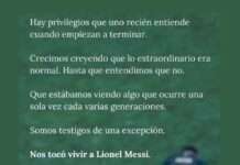 HAY PRIVILEGIOS QUE UNO RECIEN ENTIENDE, CUANDO EMPIEZAN A TERMINAR