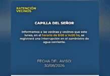 VECINOS. HOY 31 DE AGOSTO. CORTE DEL SUMINISTRO DE AGUA CORRIENTE